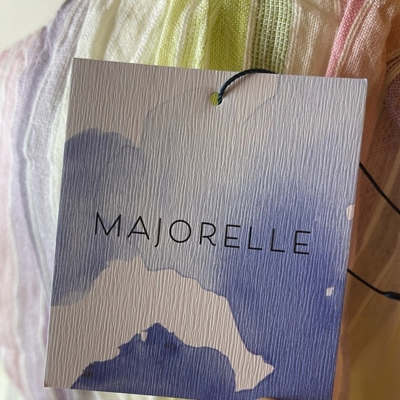 NWT Majorelle Everest Pastel Pink Purple Striped Cotton Cropped Tank - Size XL - Picture 12 of 14